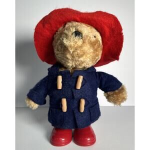 Vintage Wind Up Musical Paddington Bear EDEN 80’s Plush Stuffed Toy